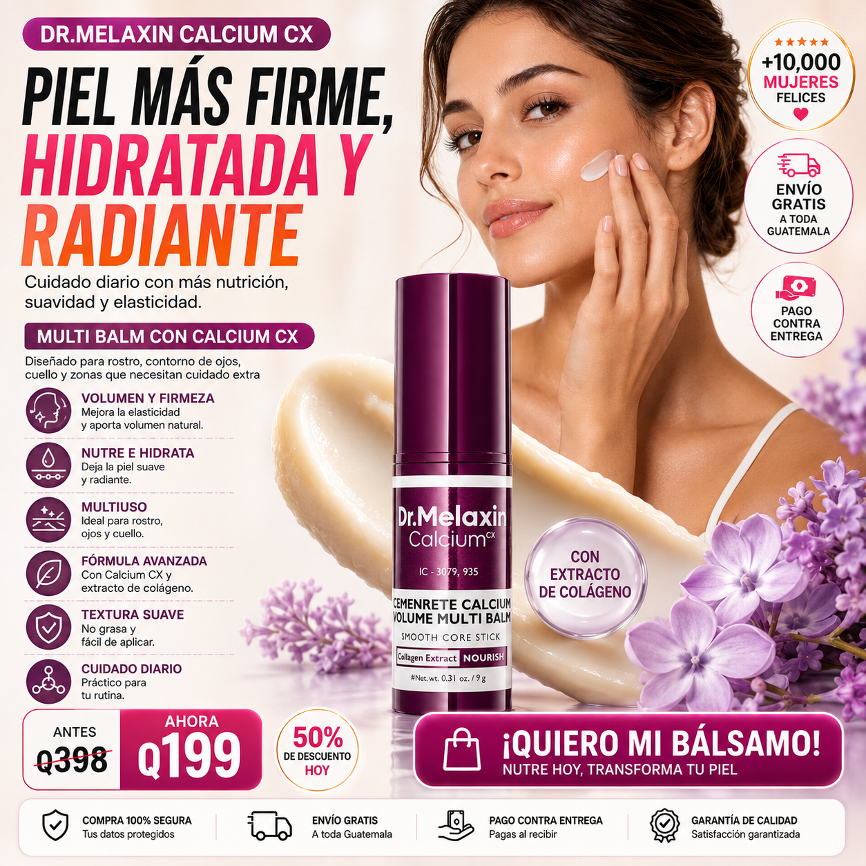 Dr. Melaxin Cemenrete Calcium Volume Multi Balm 9 g – Bálsamo Reafirmante e Hidratante