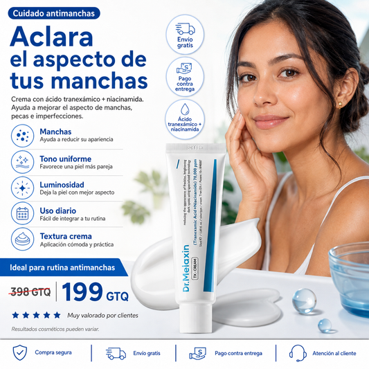 Mejora el Aspecto de Manchas, Pecas e Imperfecciones con Dr. Melaxin TX Cream
