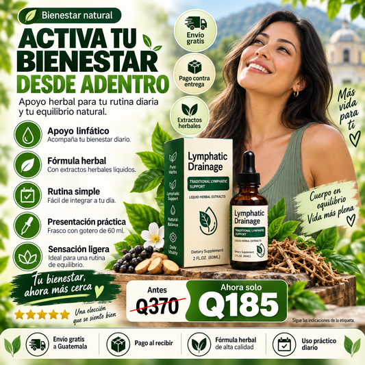 Gotas de Drenaje Linfático — Adiós a la Hinchazón y Pesadez Cada Día 🌿