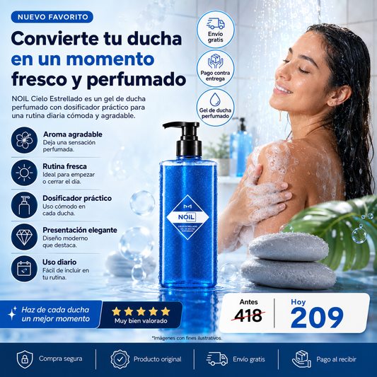 ¿Cansado de una ducha sin aroma especial? NOIL Cielo Estrellado hace que cada baño se sienta mejor