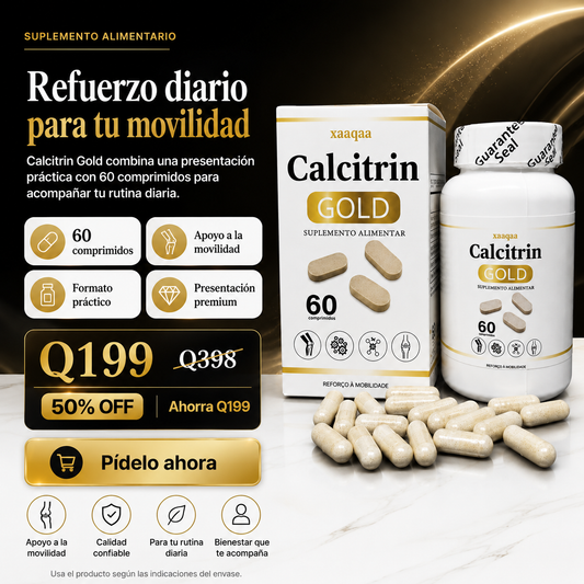 Calcitrin Gold – Suplemento Alimentario para la Movilidad, 60 Comprimidos