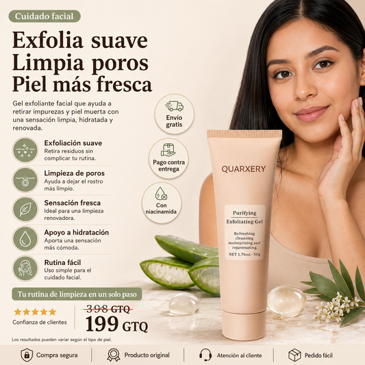 Recupera una piel más limpia, suave y fresca con QUARXERY Purifying Exfoliating Gel
